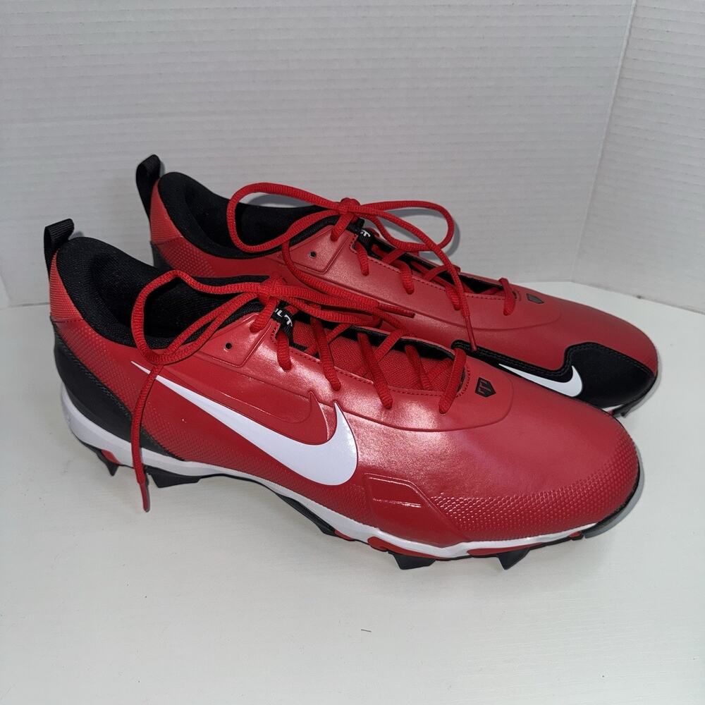 Nike Force Trout 9 Keystone Red White Baseball Cleats FB9728-600 Mens Size 14